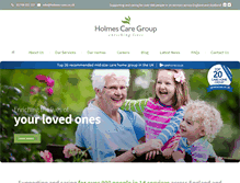 Tablet Screenshot of holmes-care.co.uk